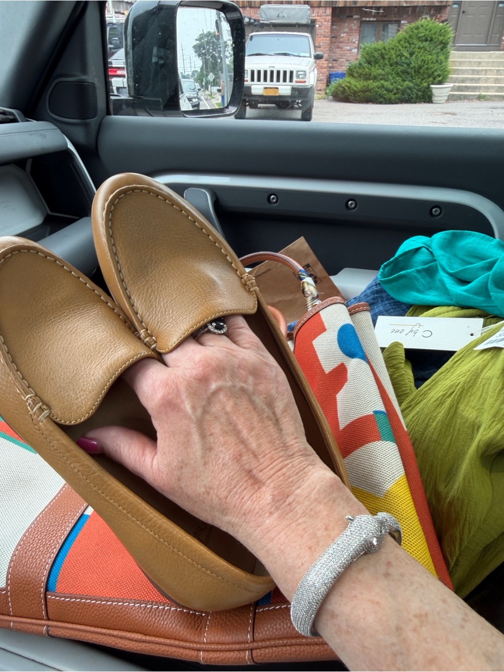 Dexter Tan Leather Slip-On Loafers